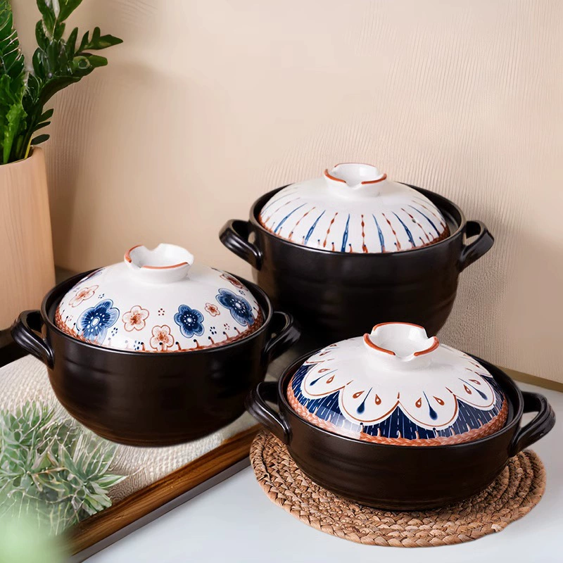 Коржик из глины посуда 'Tang Flavor Pot' котелок для газовой плиты рагу кастрюля для супа керамический глиняный горшок из электролитной слюды сделанный из сподумена