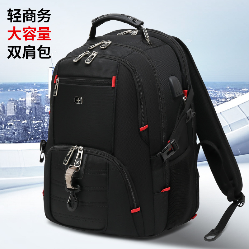 Swiss Sergeant Knife Backpack Men's Large Capacity School Bag 17inch Men's Computer Bag Business Travel Backpack Swiss Sergeant Knife Backpack Men's Large Capacity School Bag 17inch Men's Computer Bag Business Travel Backpack
