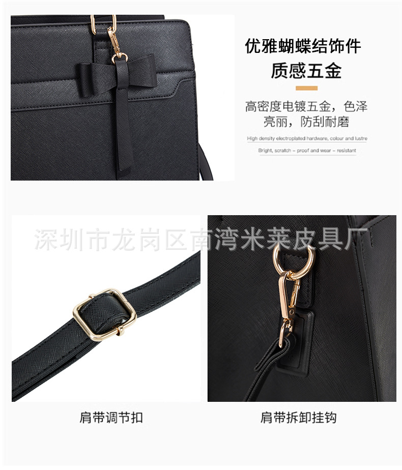 Lagerbestand Damen-Handtasche für 15,6 Zoll Notebook Einschulter Schrägtasche großer Beutel Business Pendler Guangzhou Großhandel