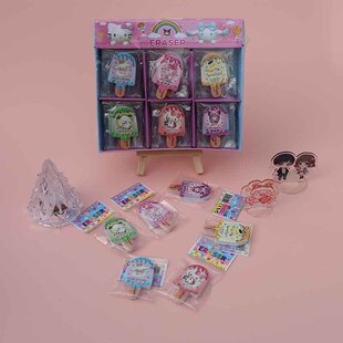Sanrio ice cream eraser pudding dog parchia dog KT cat popsicle 3D stereo expansion eraser