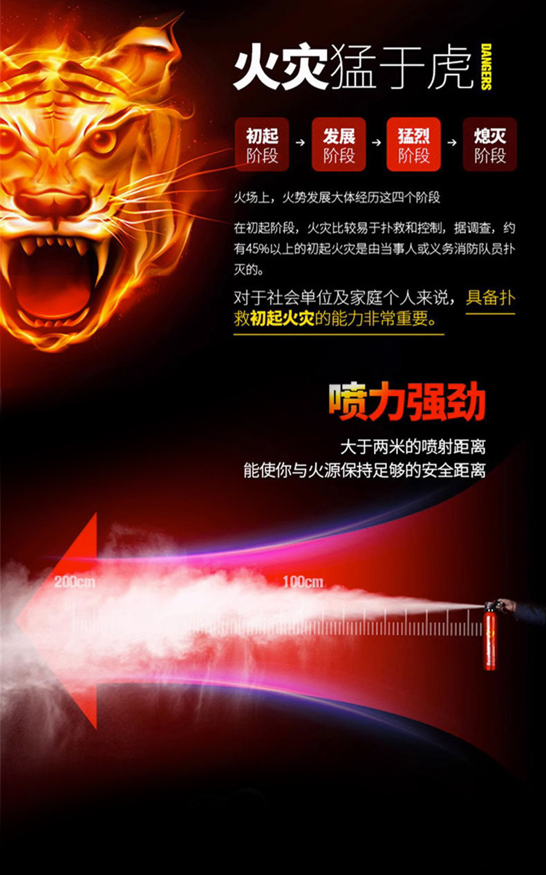 Fire Warrior car fire extinguisher portable water-based car fire extinguisher small household fire fighting equipment wholesale gifts