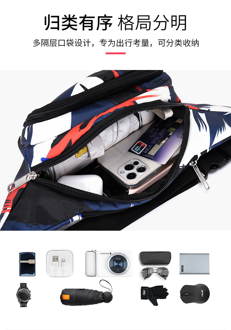 New men's and women's sports running crossbody waist bags, couple chest bags, men's cash register large-capacity mobile phone coin purses wholesale undefined