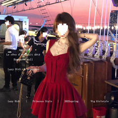 在庫あり Lazy Didi Rose Life 4m スカート プリンセススカート リボン付き ノースリーブ ウエスト シャツ
