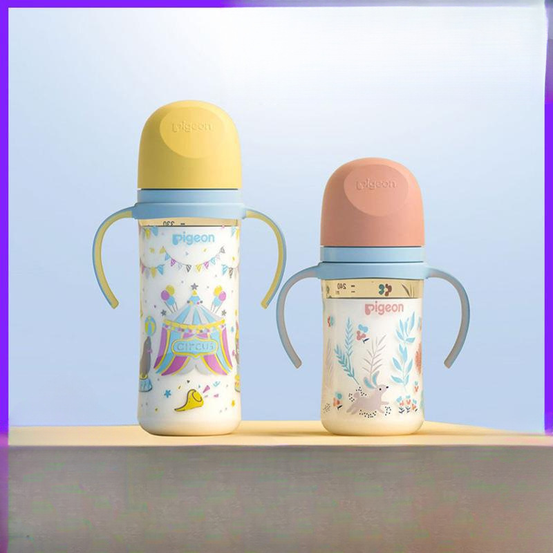 Wide-Diameter Double-Handle Painted Baby Bottle, Drop-Resistant Third-Generation Nipple, Free Shipping Available, One-Click Drop Shipping Available