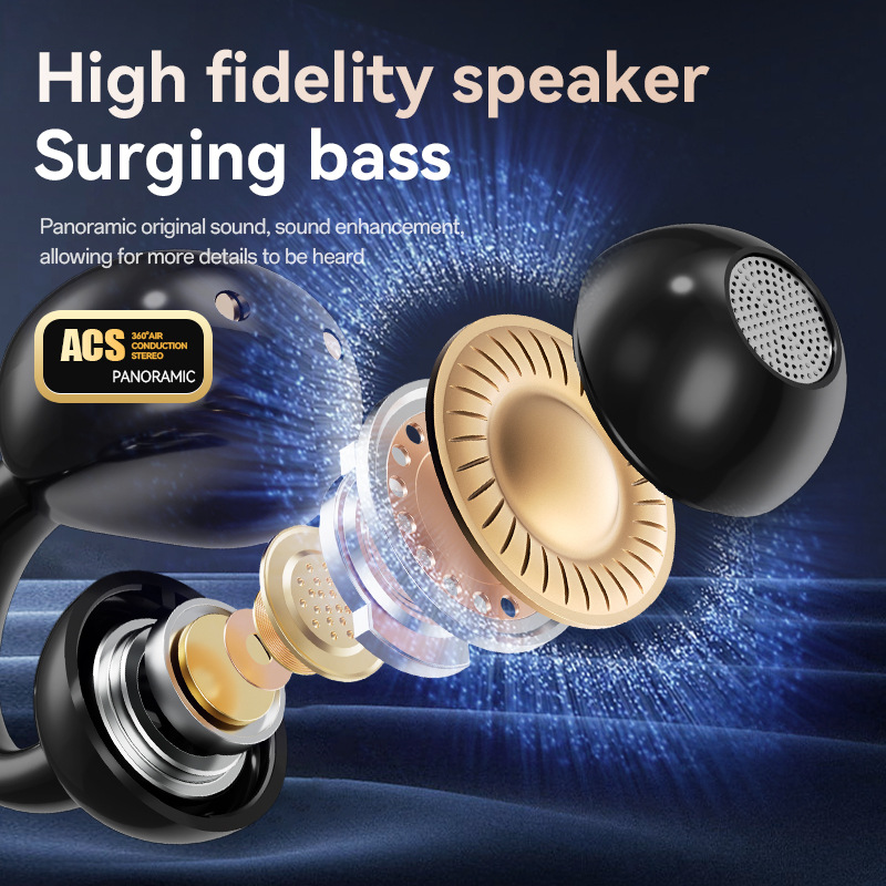 M100 Cross-Border New AI Smart Translation Screen Color Touch Display Long Battery Life Wireless Ear Clip Bluetooth_voghion.com