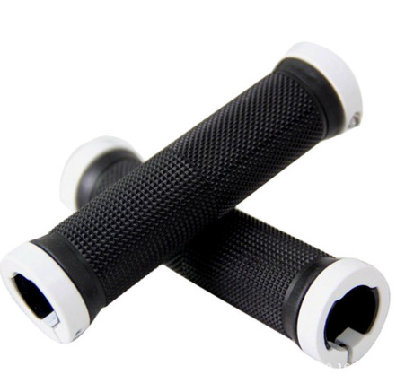 Bicicleta bicicleta de montaña cubierta del manillar mango secundario color aleación de aluminio cerradura bilateral cubierta del manillar mango secundario cubierta del manillar de goma antideslizante