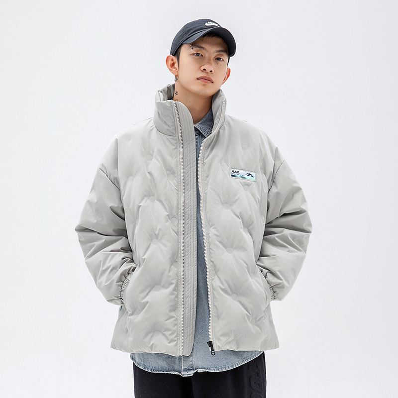 Estilo coreano de los hombres japoneses engrosada abajo chaqueta de los hombres 2023 de invierno nueva moda Suelta todo partido soporte collar abrigo Q