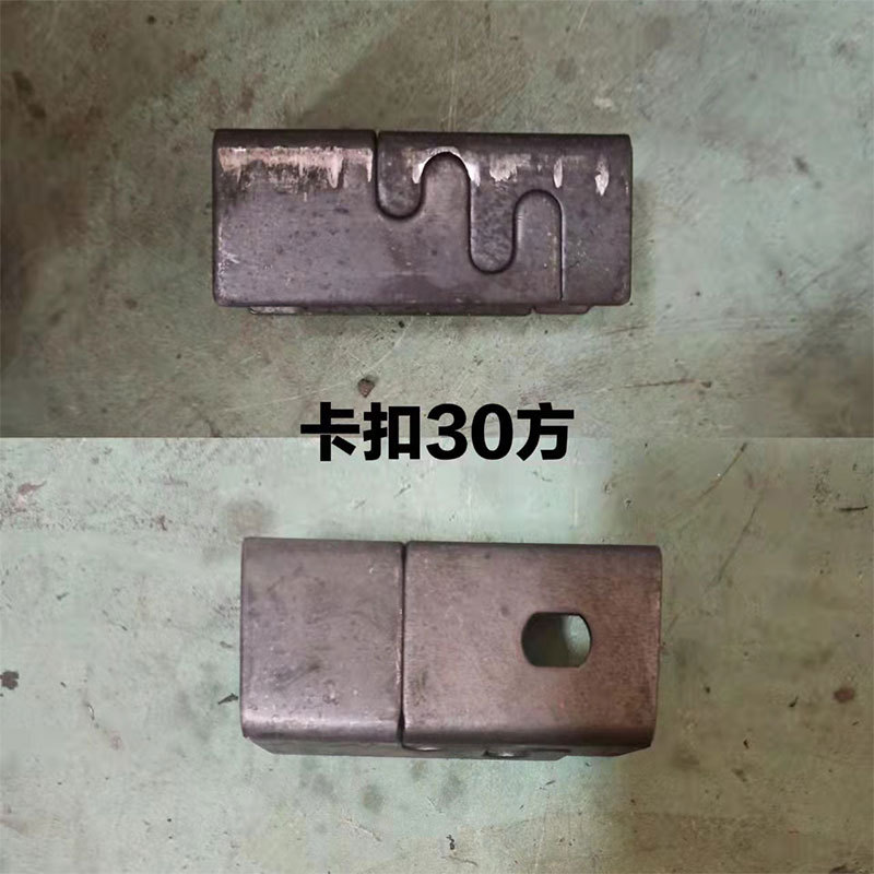 Muebles tubo cuadrado hebilla engrosada sujetador de metal hebilla conector montaje tubo cuadrado conector accesorios de muebles image 5