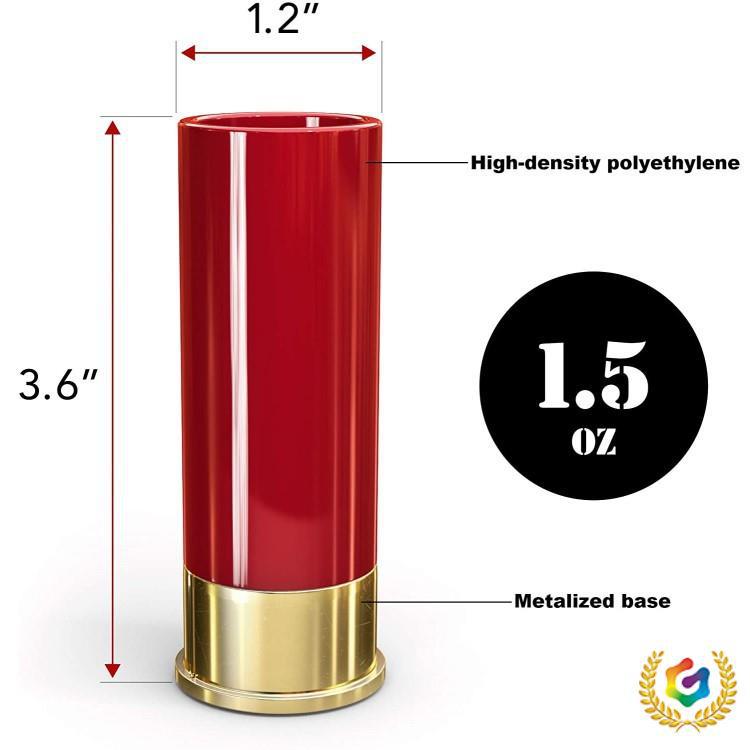 ♤厂家直销子弹杯塑料12GA shot glass烈酒杯龙舌兰红杯45ml酒杯