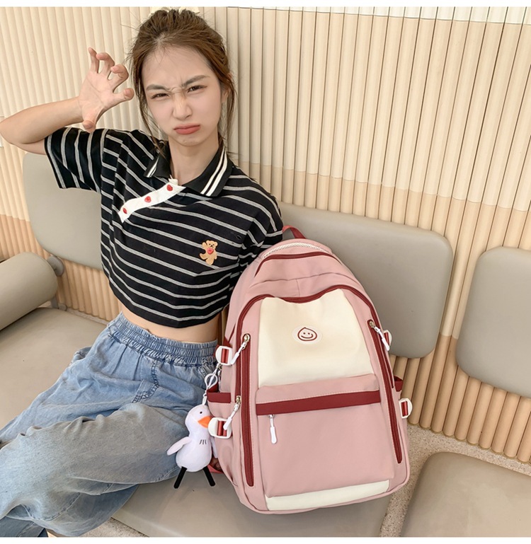 Mochila de hombro femenino sentido superior insfeng versión coreana de la mochila de estudiantes de secundaria y secundaria simple mochila de estudiantes universitarias