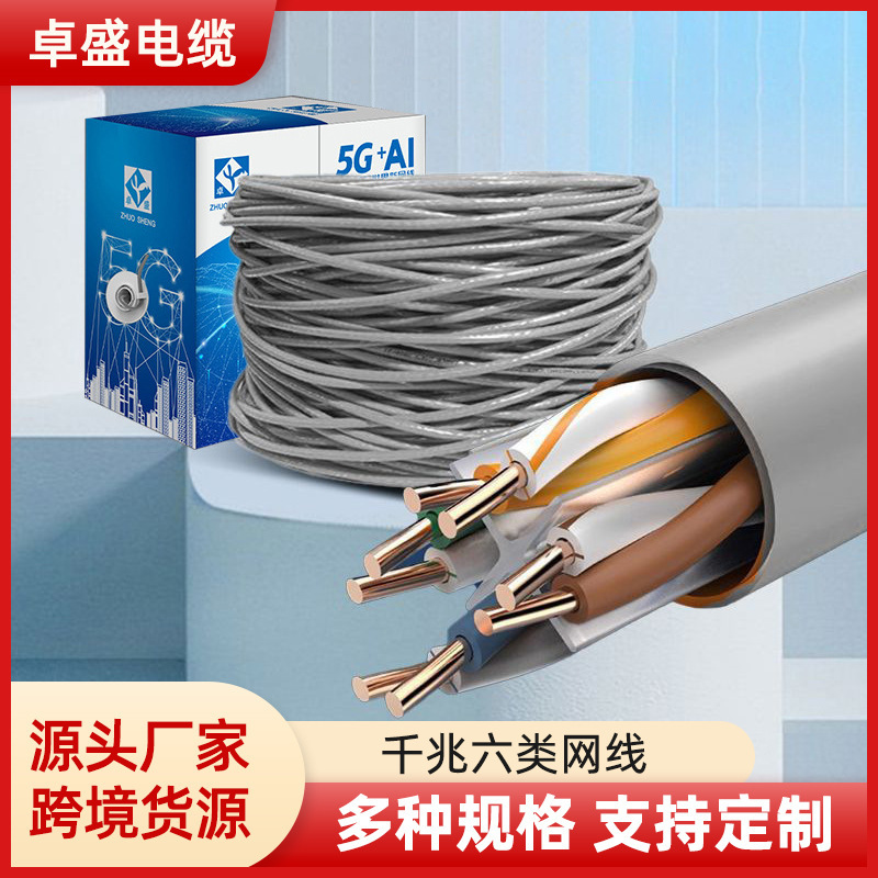 Cat6 Gigabit Network Cable, Unshielded Utp Security Monitoring Twisted Pair Cable, Computer Network Patch Cord