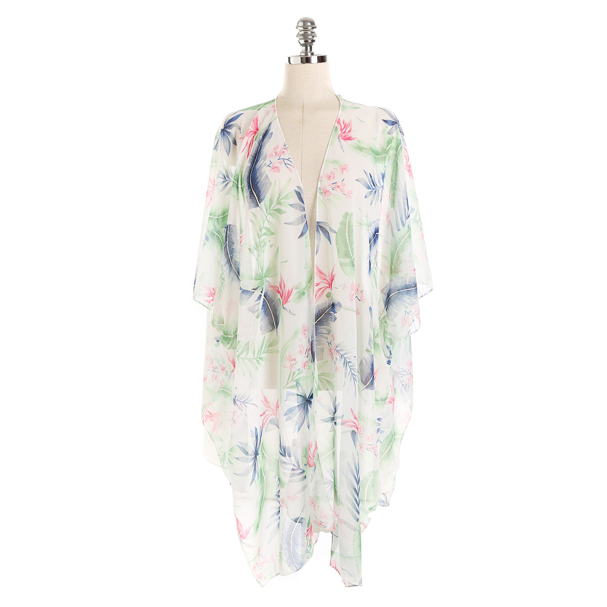 Venta caliente transfronteriza primavera y verano estilo europeo y americano corto gasa blusa de playa protección solar sombrilla kimono cardigan image 17