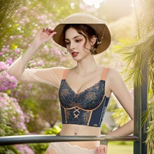 调整型文胸美胸女托玛琳同款收副乳内衣大胸显小防下垂