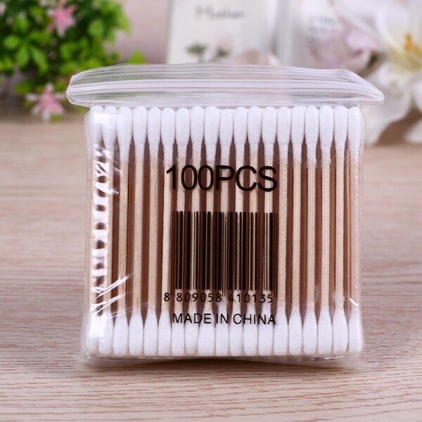 Disposable double-sided cotton swabs