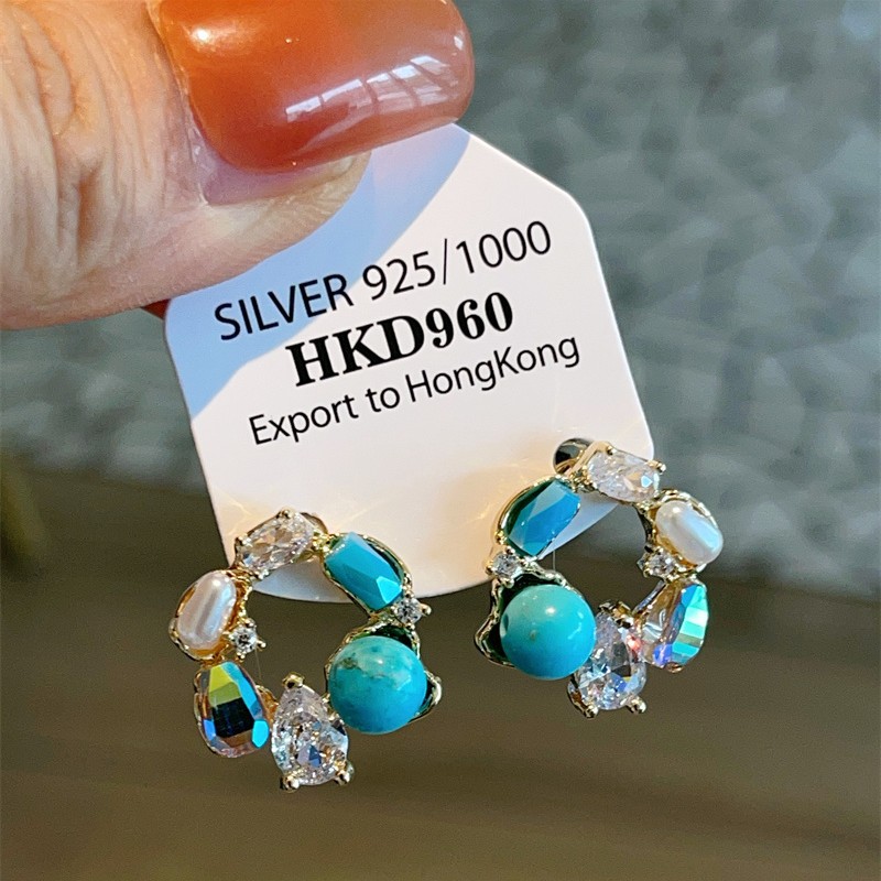 Wholesale Jewelry Fairy Style Retro Heart Shape Alloy Zircon Inlay Drop Earrings display picture 4