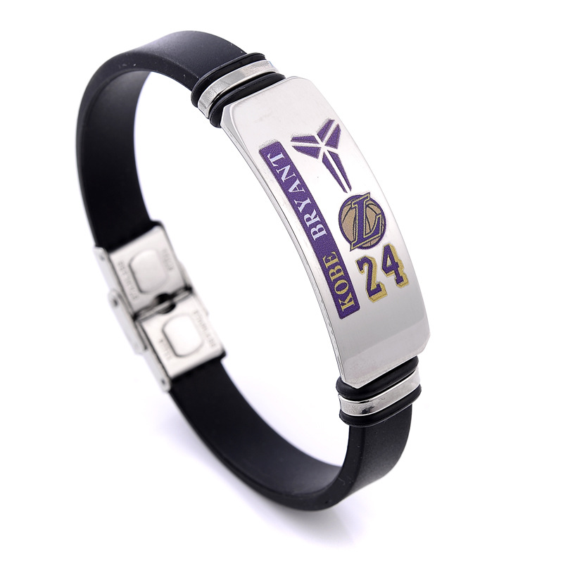 스테인레스 스틸 팔찌 (실버 컬러 사진) 코비 브라이언트