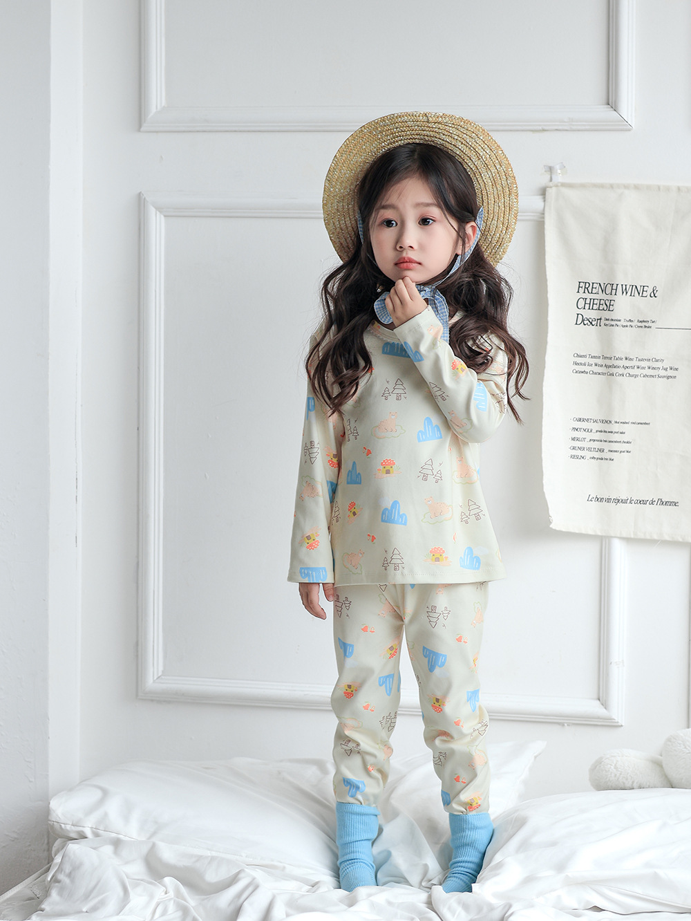 Ropa para niños niñas pijamas bebé ropa interior set Derong encaje mujer primavera y otoño fábrica de ropa para el hogar al por mayor