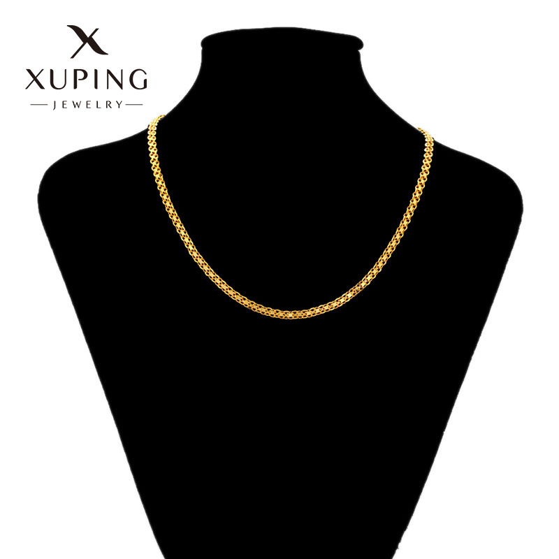 Xuping aleación de cobre de otoño y invierno de simulación galvanizado 24K collar de moda de mujeres joyas de comercio exterior transfronterizas simple joyería