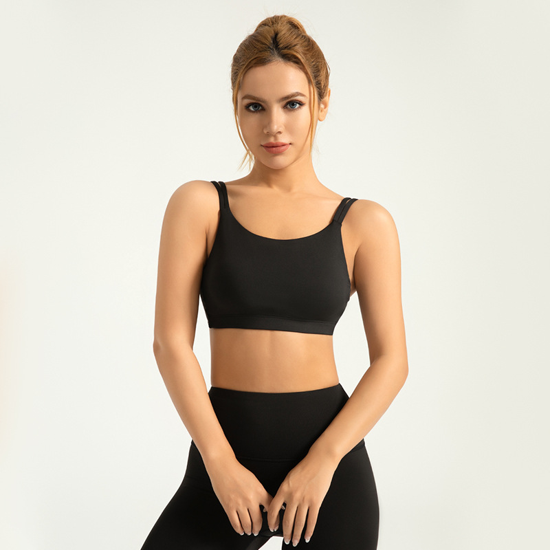 Área especial transfronteriza de doble hombro cintura delgada ropa interior deportiva alta elástica U-shaped antichoque reuniendo belleza espalda integral sujetador deportivo