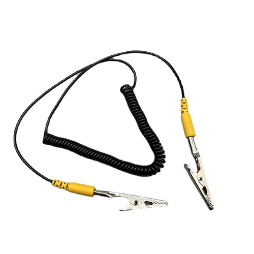 Supply anti-static double-headed crocodile clip 1.8-meter PVC grounding cord with star claw for anti-static workbench use
