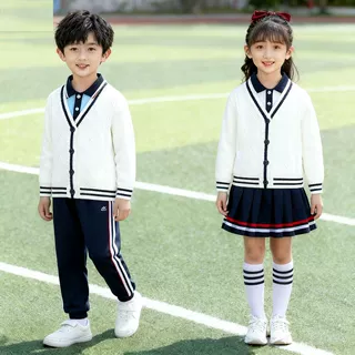 秋冬新款儿童毛衫中小童学生班服幼儿园园服开衫