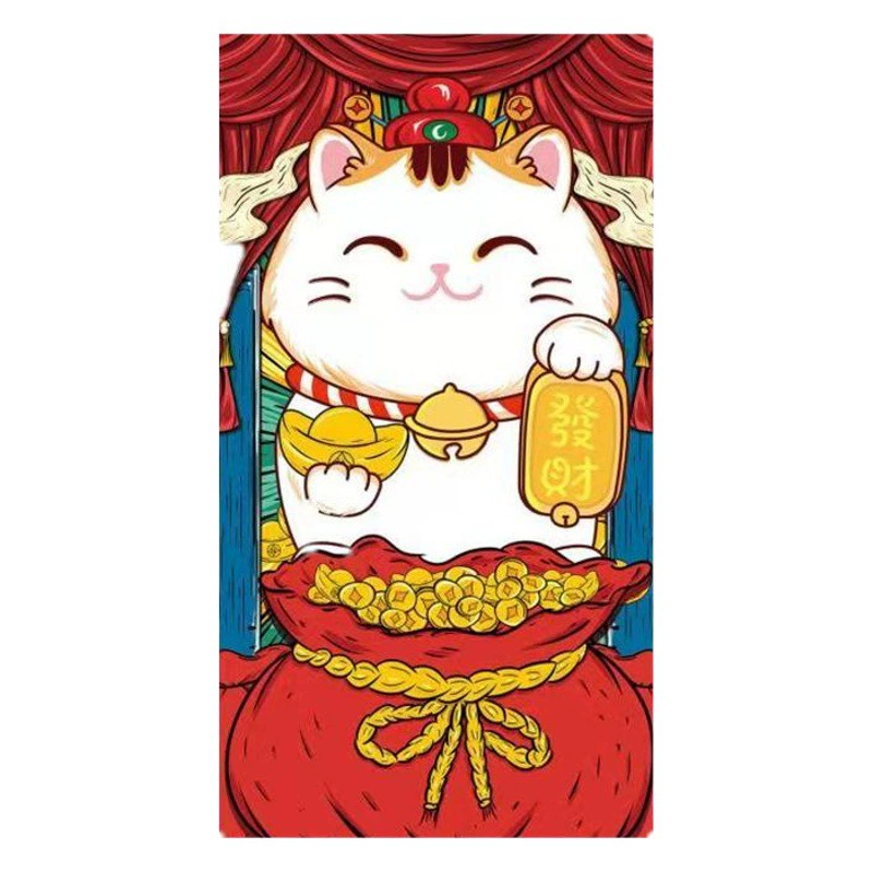 Новый фестиваль с логотипом толстая бумага красная сумка для детей милый мультяшный красный конверт