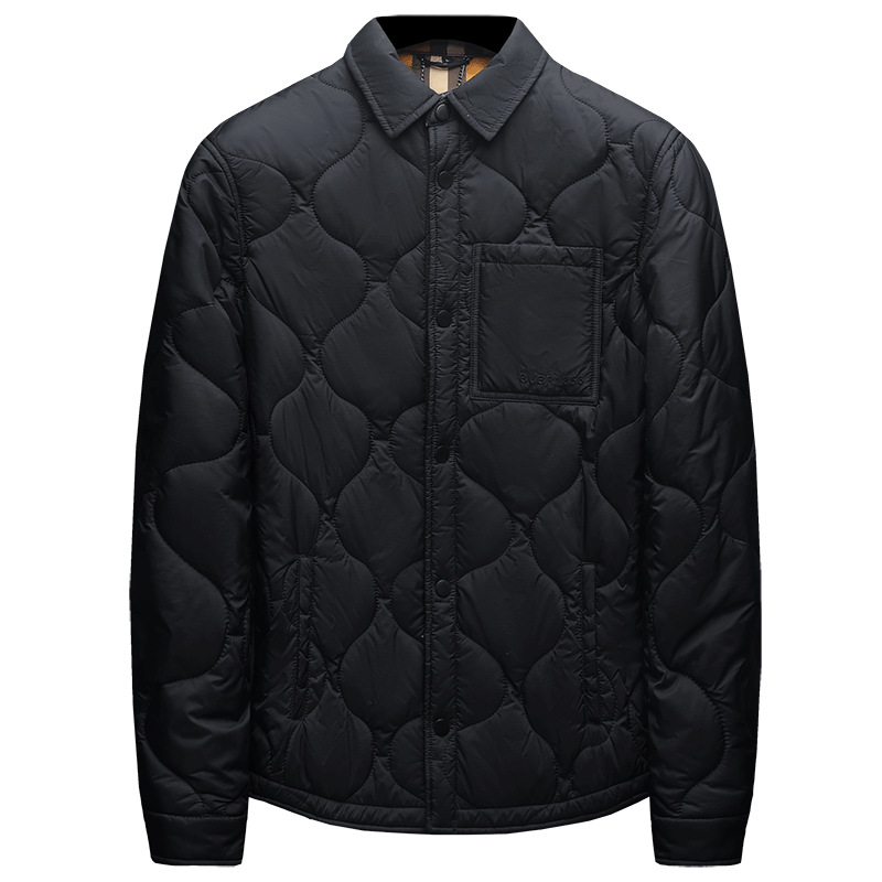 Veste slim style coréen pour homme – Manteau en coton à revers diamants – Vêtements d'extérieur décontractés tendance pour le printemps et l'automne_voghion.com