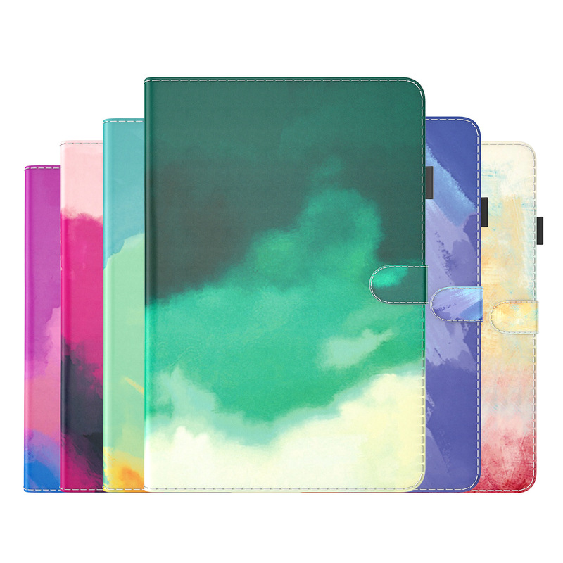 Applicable to Samsung tablet TAB A9 leather case watercolor protective case GalaxyTabA9 PLUS 11-inch protective case