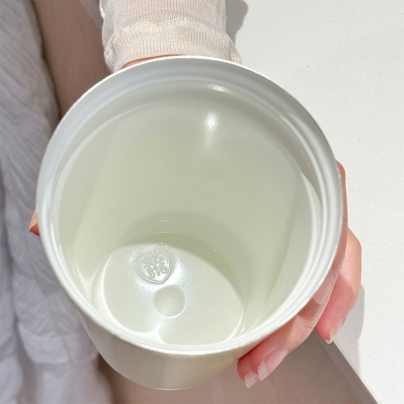 高颜值吸管杯便携咖啡杯女士家用双饮水杯轻奢覆层陶瓷内胆保温杯|undefined