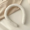 9056a white rabbit plush headband