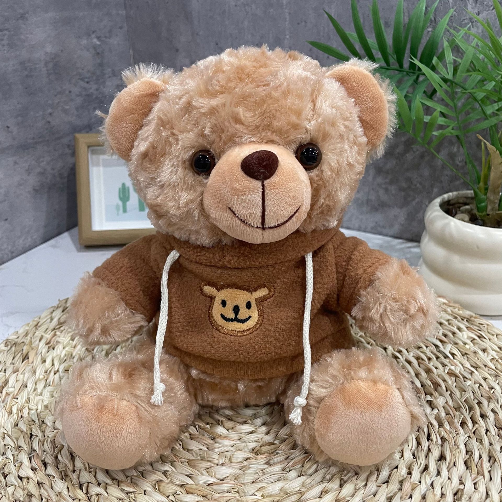 Teddy Bear se puede imprimir LOGO evento de vacaciones muñeca regalo para el hogar adornos de escritorio abrazar juguetes de peluche