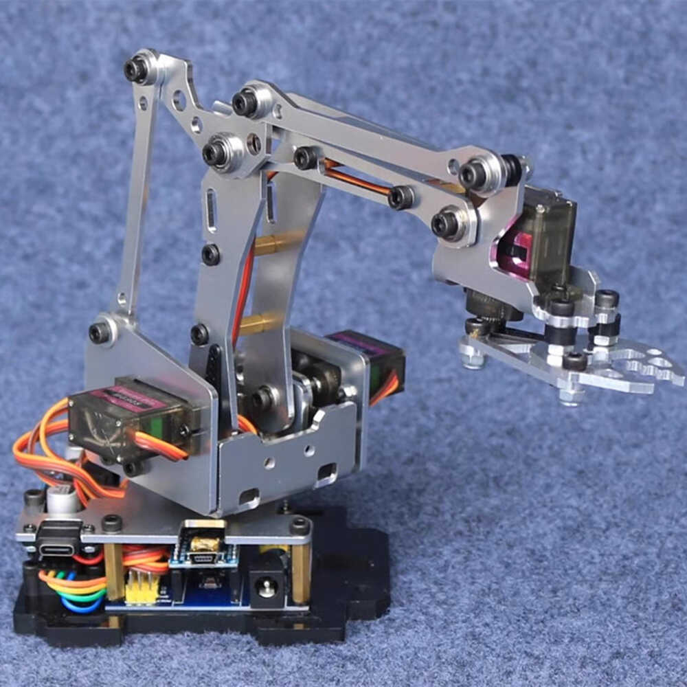 meArm金属四轴机械手臂兼容Arduino四自由度机械手DIY机器人其他