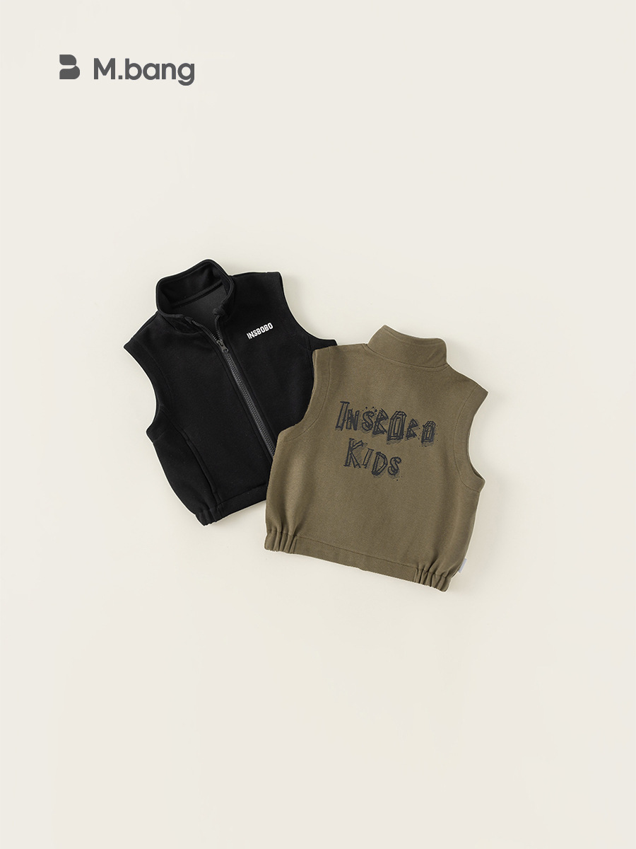 Bangchoan ropa infantil chaleco de calzado de otoño 2025 niños y medianos hombros de caballo cardigans de caballo con cremallera para bebés