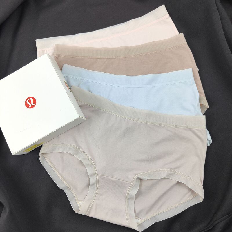 Free Shipping Lulu Women's Underwear Four-Pack Seamless Modal Sports Skin-Friendly Sexy Lulu Briefs Wholesale Dropshipping