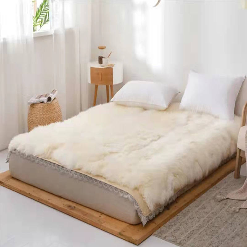 直销澳洲羊毛床边毯沙发垫羊毛地毯 卧室客厅飘窗垫 家用整张羊皮|ru