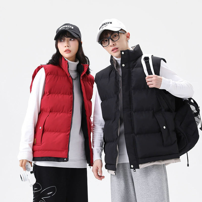 Повседневный мужской жилет осень новая пара свободных больших размеров сплошной гонконгский ветровой жилет с диким воротником