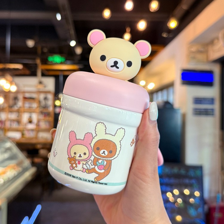 Fácil oso taza de aislamiento para niños 2026 nuevo 316 taza de acero inoxidable para chicas portátil mini taza de acompañamiento compacta