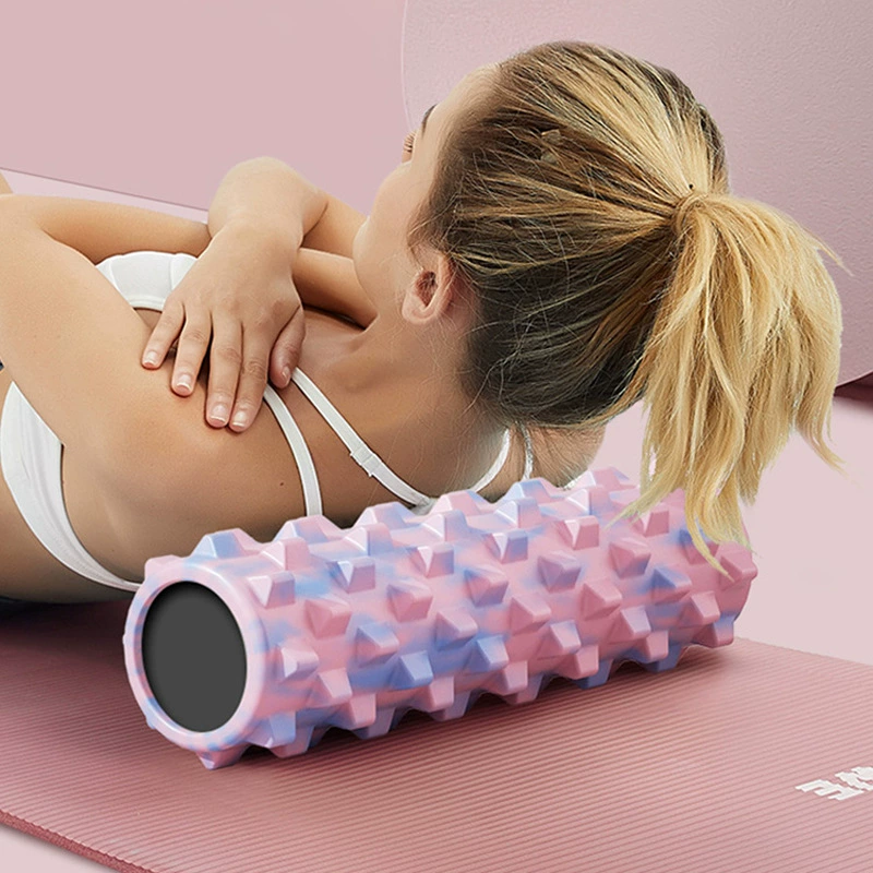 EVA Wolf Teeth Solid Bubble Skill Skill Camouflage 45 см Massage Shaft Pula's Backs Muscular Relaxation Yoga Pillar