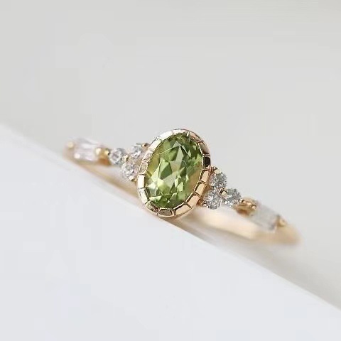 6g Weight Zircon Inlay Material Wholesale Elegant Solid Color Copper Inlay Zircon Rings