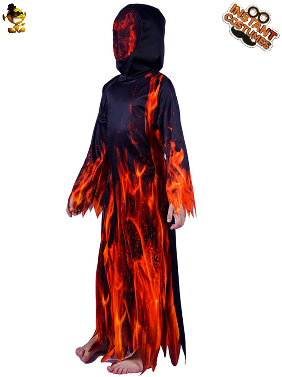 De Halloween DE LOS NIÑOS llama pequeño diablo traje Cosplay etapa del partido muerte rendimiento ropa