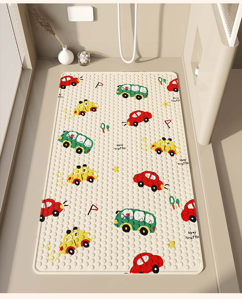 Bathroom Non-Slip Mat, Simple Household Shower Mat, Children's Bath Mat, Special for Water Play, Anti-Fall Bathroom Mat