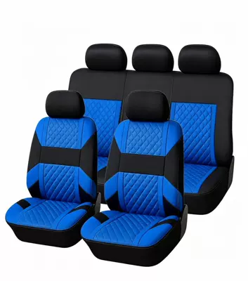Manufacturer's universal car seat cover 3D: Seat cushion, seat cover - blue-9-piece-set-for-a-five-seater-vehicle