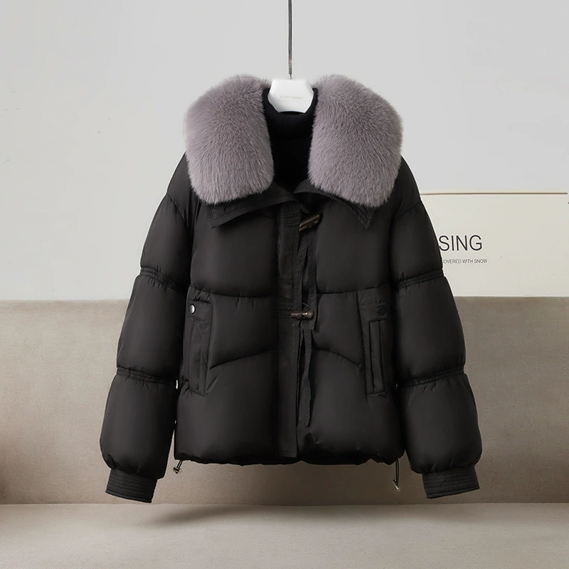 Capacious winter short down jacket with down, 2025 years, western style