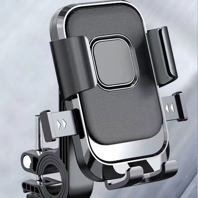 Cross-border motorcycle phone holder, vehicle-mounted delivery rider navigation stand, electric vehicle and bicycle shock-absorbing phone holder