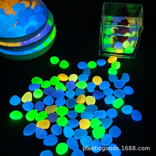 Luminous Stone Garden Fish Tank Aquarium Landscaping Artificial Fluorite Fluorescent Luminous Pebbles Cross-Border Colored Stone Factory