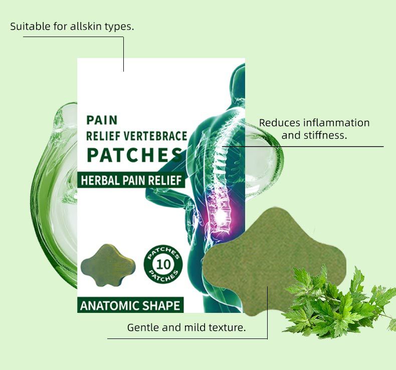 Mugwort Waist Patch Herbal Body Patches for Lumbar Support 10 Patches per Box key features