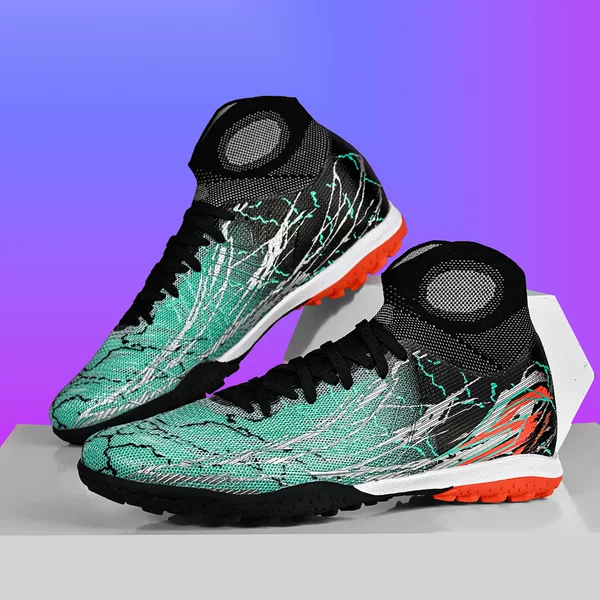 Saibi Qinglong Cr Football Shoes for Men and Women Ag Rubber Long Spikes for Kidsren and Teenagers Tf Broken Spikes for Training and Competition