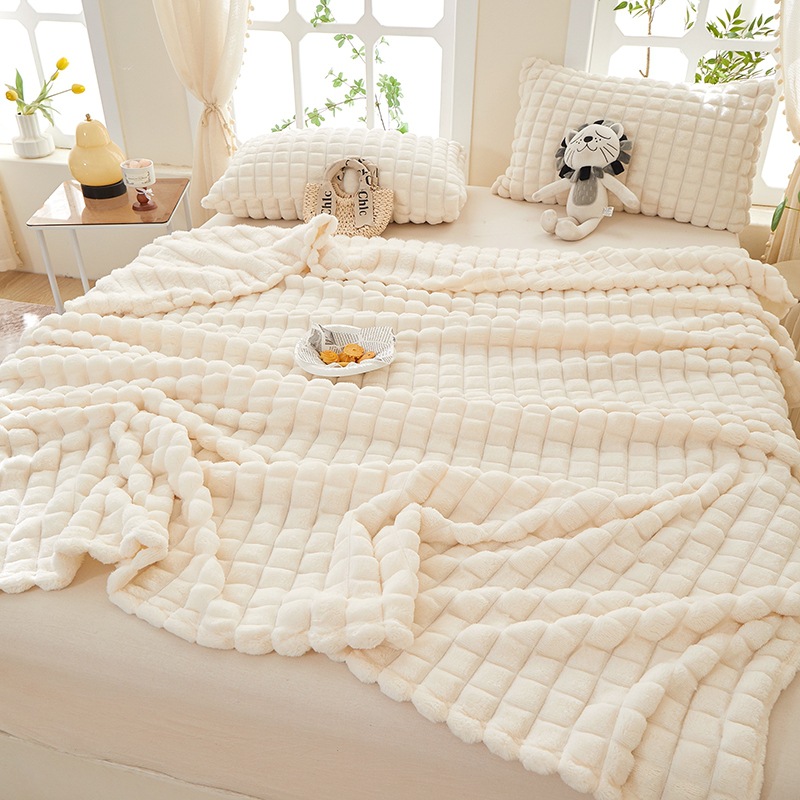 Amazon venta caliente 2026 nueva piel cómoda nube de sueño color sólido caliente flores tallado manta manta manta manta