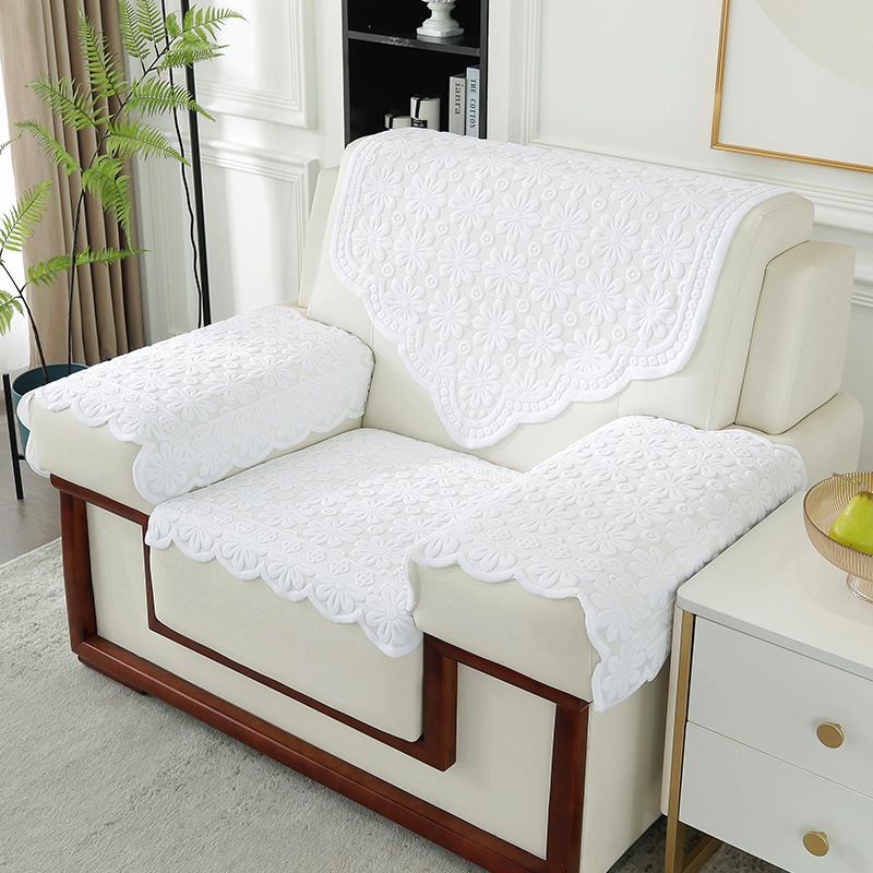 Sofá de oficina encaje espalda toalla toalla triángulo toalla de pasamanos hotel sala de conferencias toalla de sofá individual xiyi