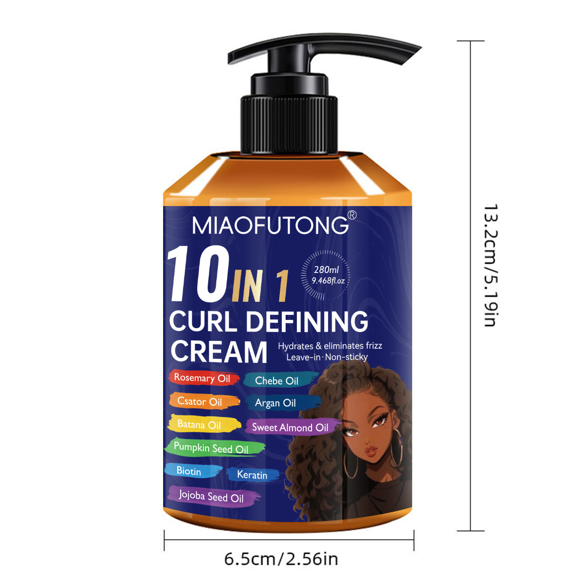 Especial transfronterizo para CURLDEFINING CREAM Crema de cabello rizado hidratante y esponjoso, modelado y modelado sin elastina dura image 17